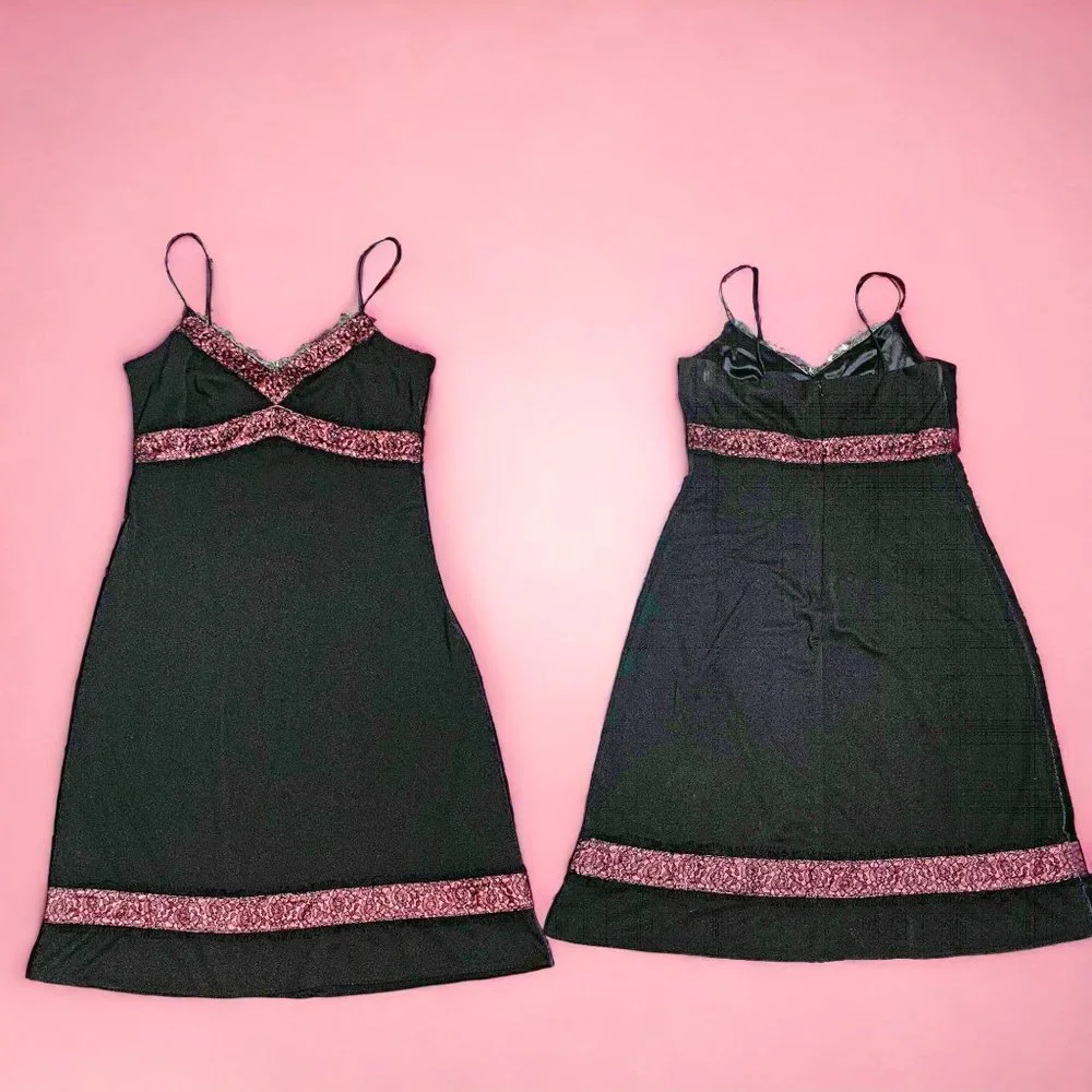 DE LARU by Sheila Yen‎ Little Black A-Line Midi Dress